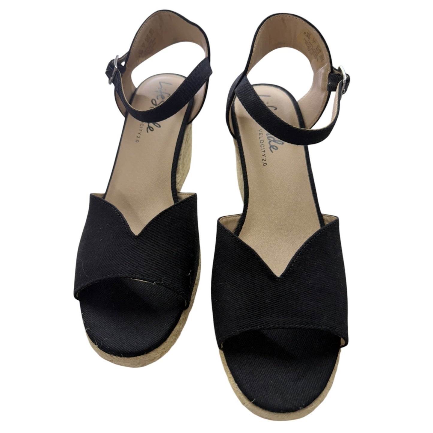 LifeStride Velocity 2.0 Women's Espadrille Wedge Sandals Size 9.5M NWB
