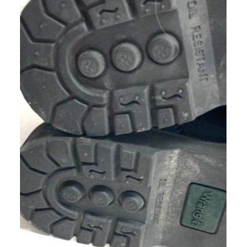 Wrangler Steel Toe Black Work Boots 9.5