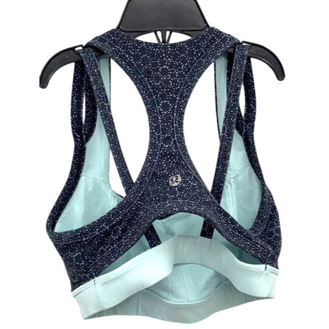 Lululemon Splendour Bra in the Star Pixel Aquamarine Naval Blue / Peacock Blue Size S