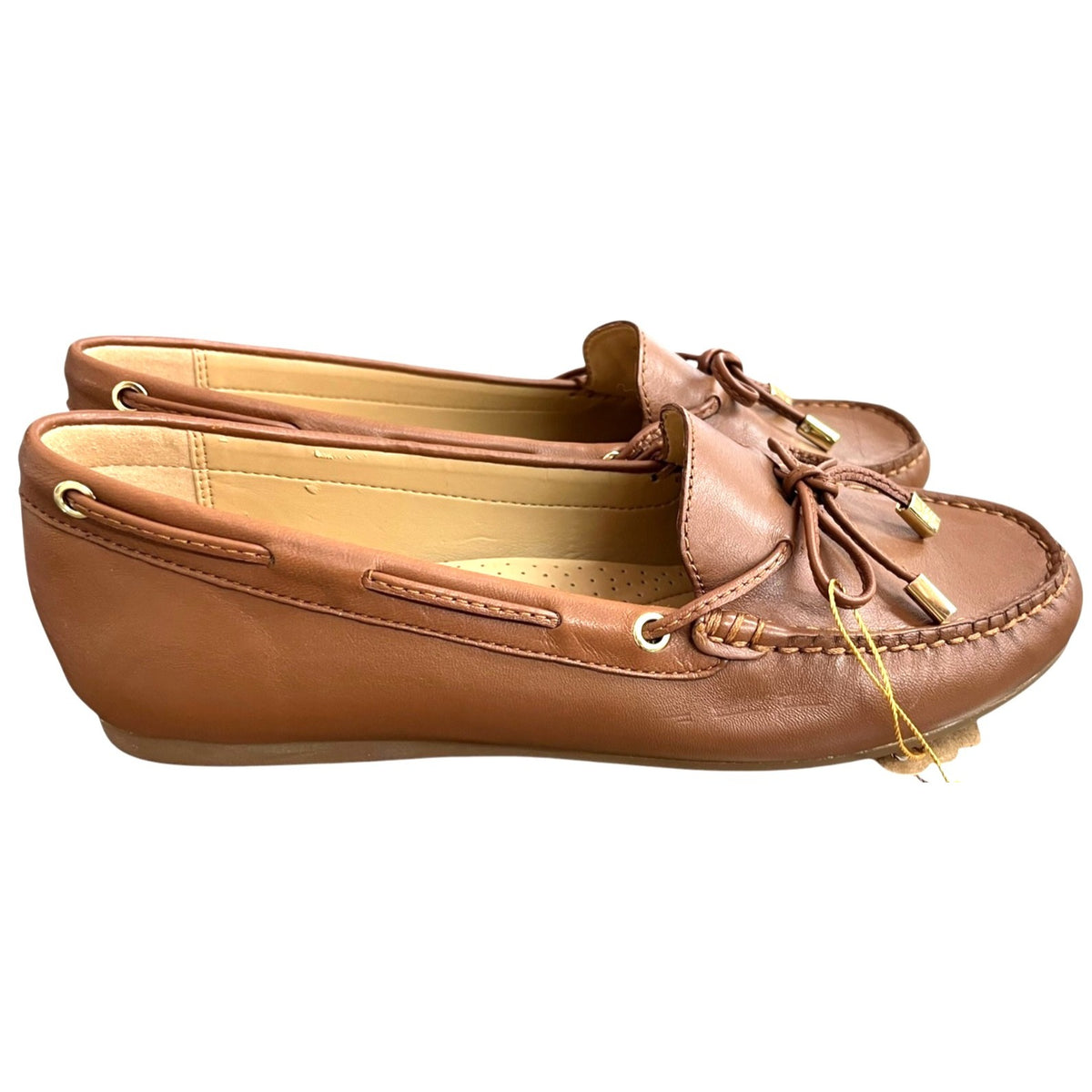 Michael Kors Sutton Moccasin Flat Leather Loafers Size 8.5 Women's