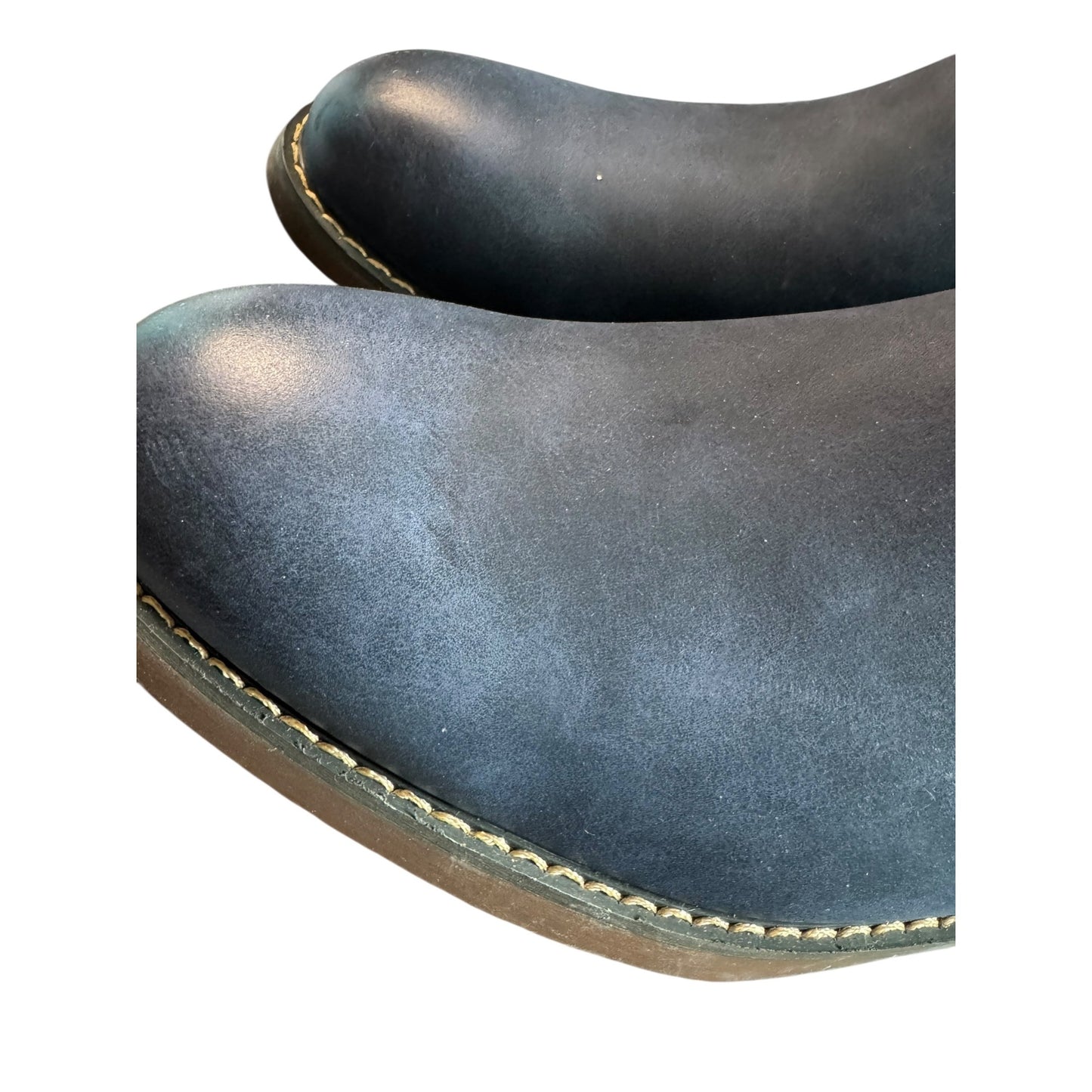 Men's Chelsea Slip On Ankle Boots Size 8 Leather Upper & Rubber Sole Black