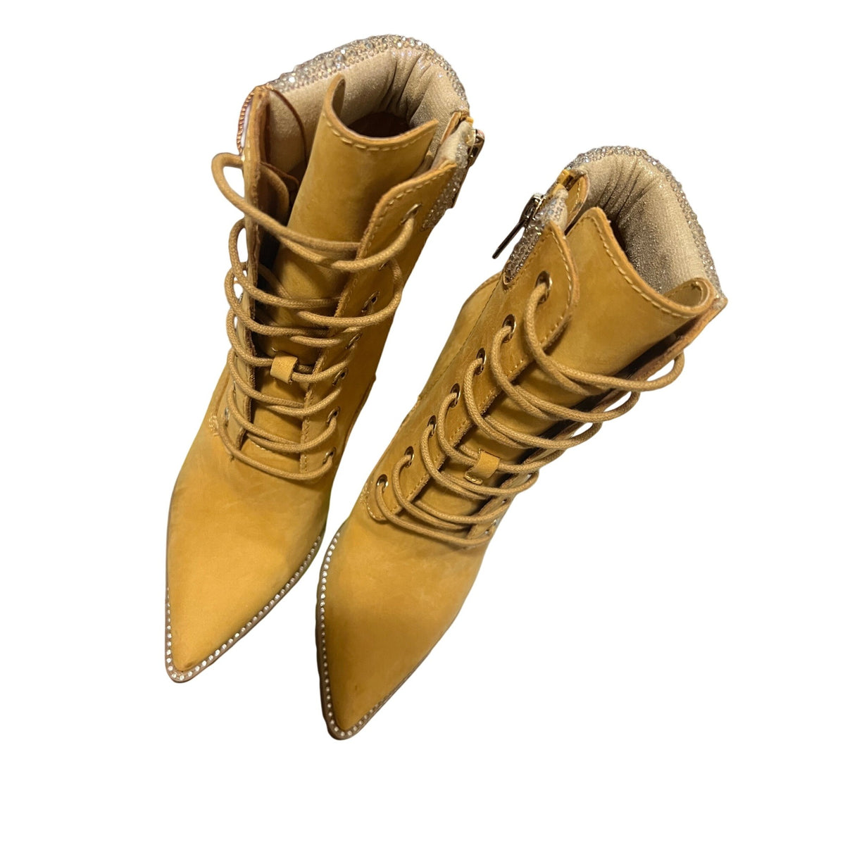 Steve Madden Karmen Cognac Studded Ankle Boots NWOT