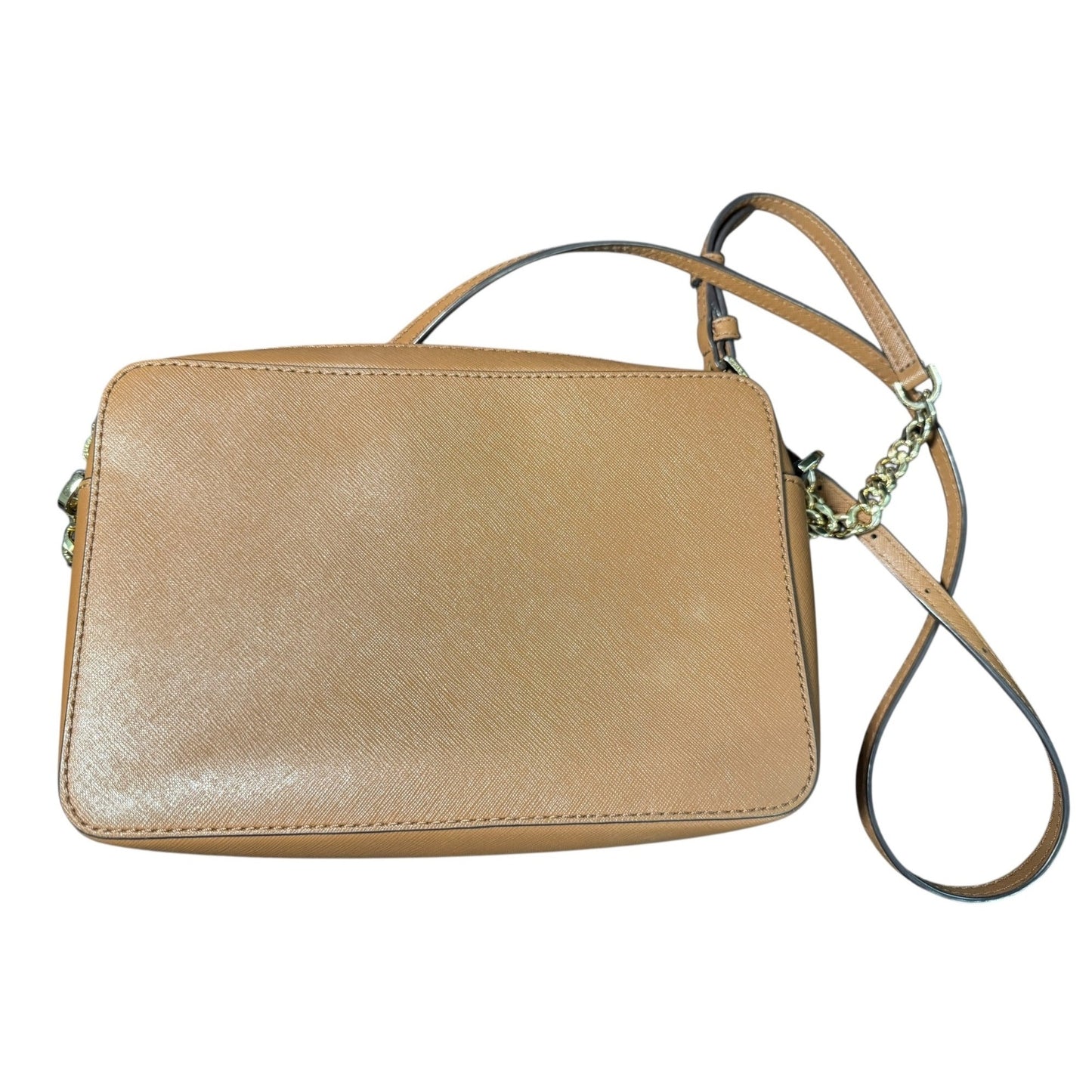 Michael Kors Jet Set Leather Crossbody Bag In Saffiano Leather With Gold-Tone Hardware