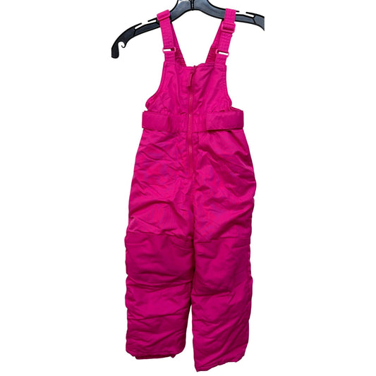 Cat & Jack Girls Pink Insulated Snow Bib Overalls 4T