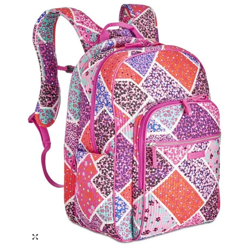 Vera Bradley Quilted Patchwork Multicolor Backpack School Travel Bag