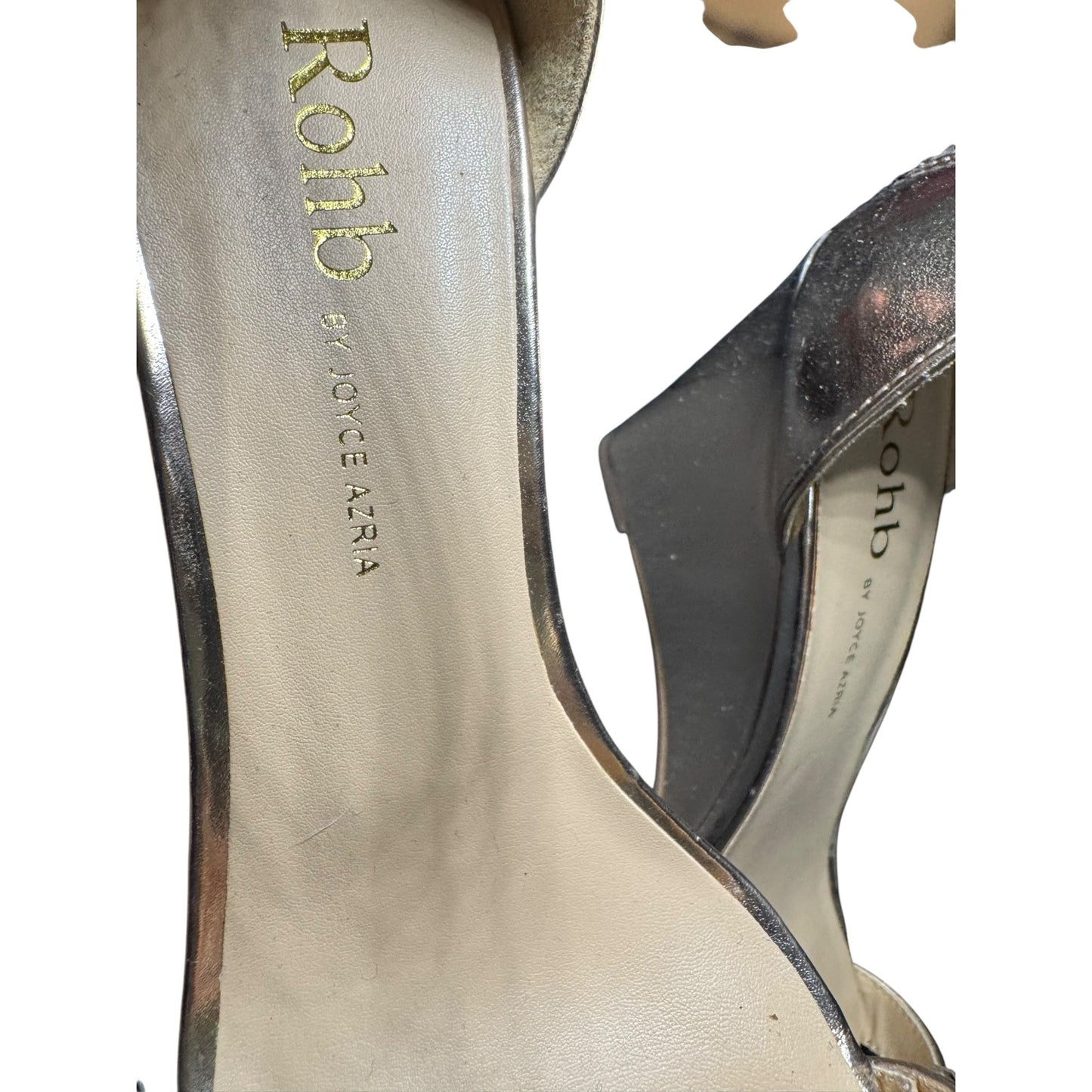 Rohb By Joyce Azria Rose Gold Heel Sandals For Women Size 7.5 NWOB