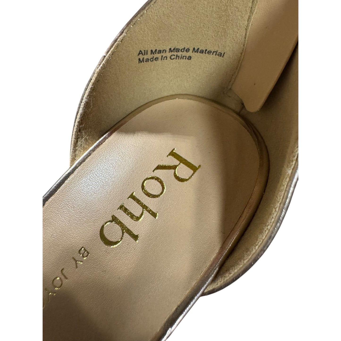 Rohb By Joyce Azria Rose Gold Heel Sandals For Women Size 7.5 NWOB