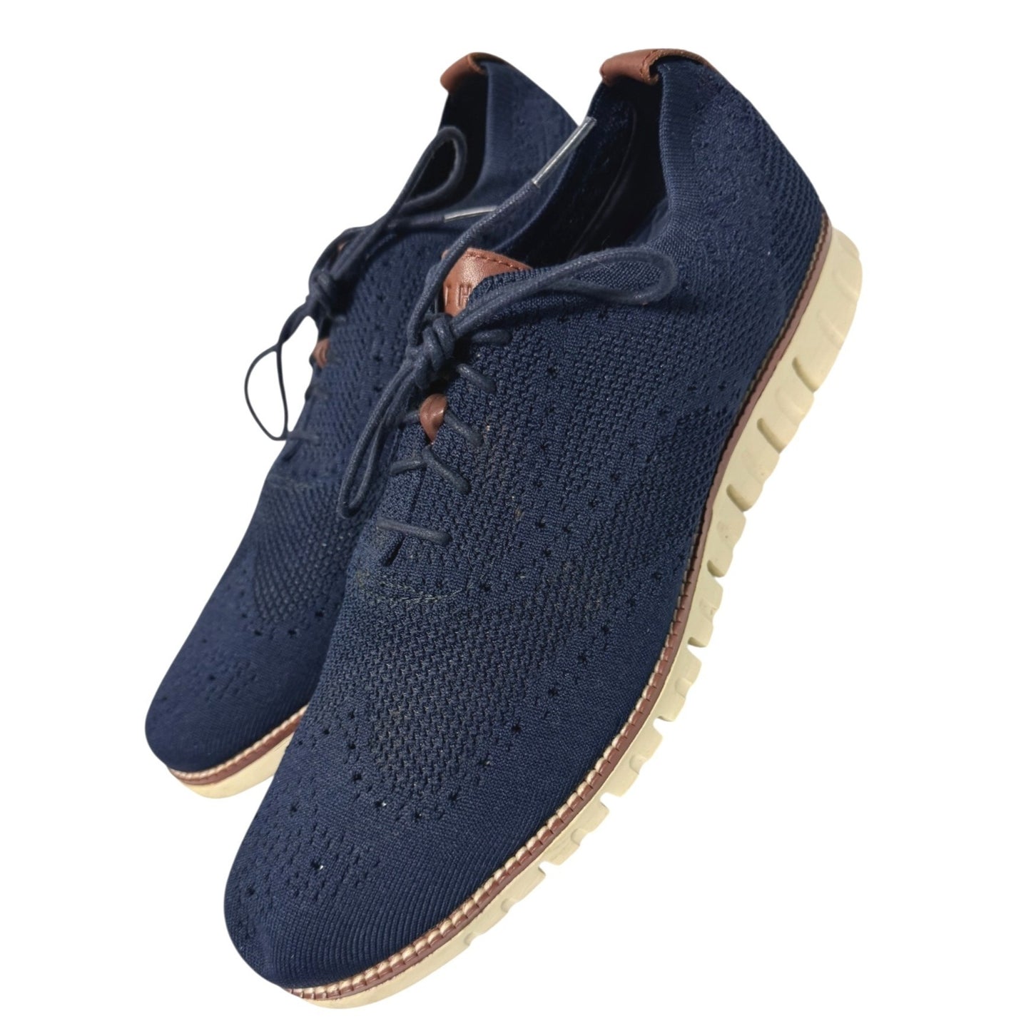 Men's ZeroGrand Navy Knitted Oxford Shoes By Cole Haan Size 13 NWOB