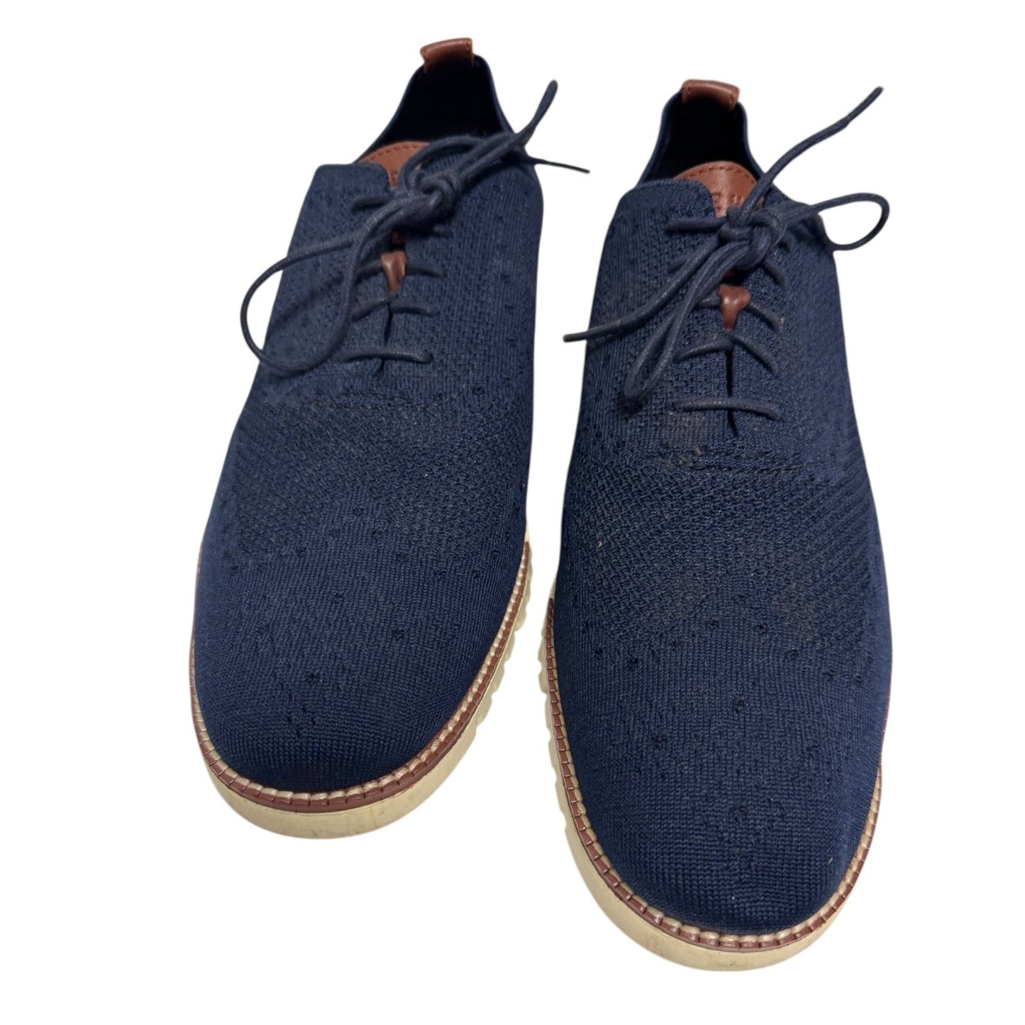 Men's ZeroGrand Navy Knitted Oxford Shoes By Cole Haan Size 13 NWOB