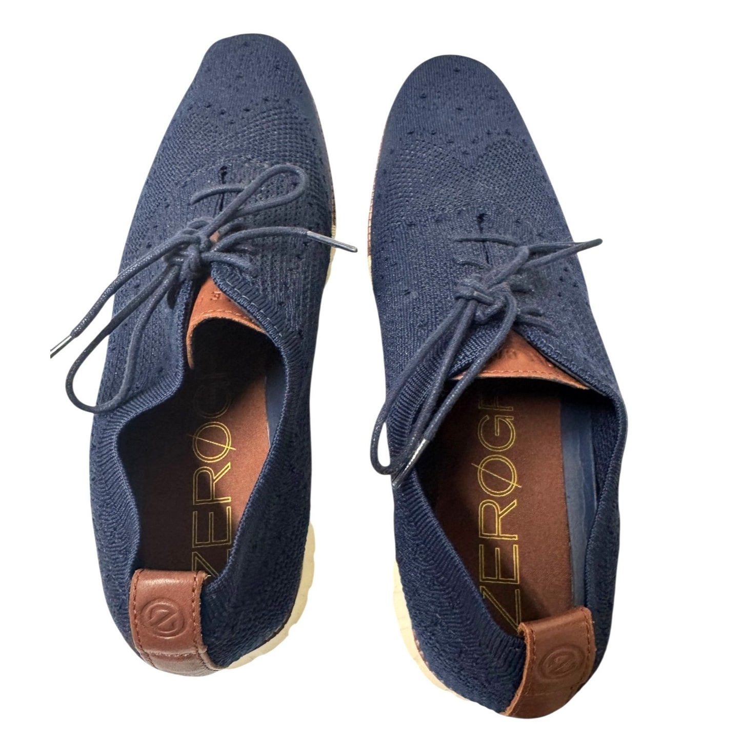 Men's ZeroGrand Navy Knitted Oxford Shoes By Cole Haan Size 13 NWOB