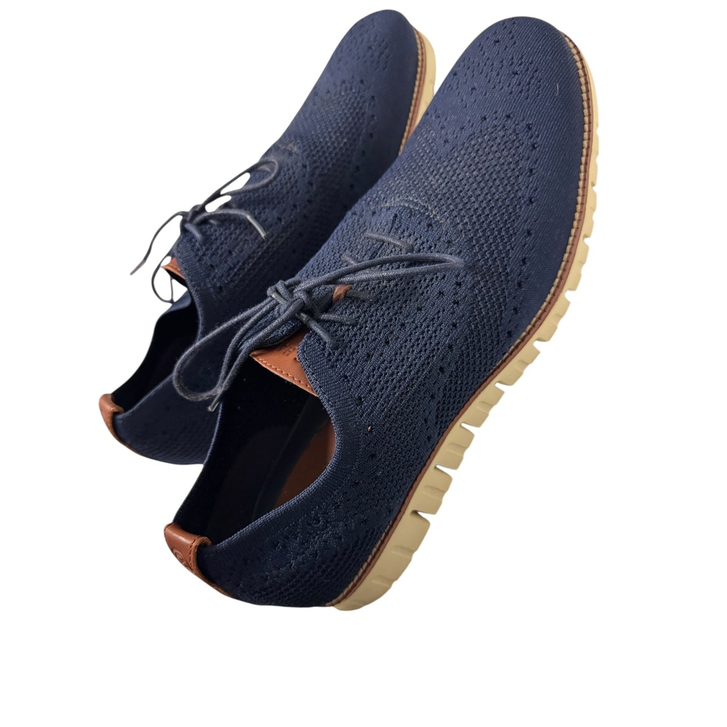 Men's ZeroGrand Navy Knitted Oxford Shoes By Cole Haan Size 13 NWOB