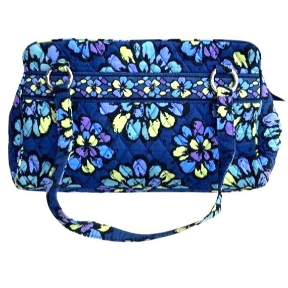 Vera Bradley Quilted Cotton Shoulder Bag Indigo Pop