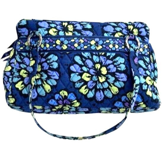 Vera Bradley Quilted Cotton Shoulder Bag Indigo Pop