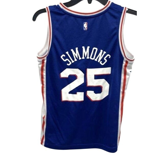 Philadelphia 76ers Ben Simmons #25 Fanatics NBA Jersey Blue Size Youth M