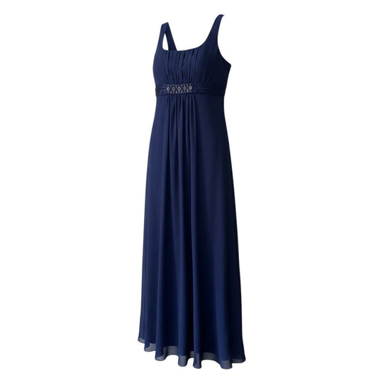 David's Bridal Marine Blue Empire Waist Maxi Dress Size 16