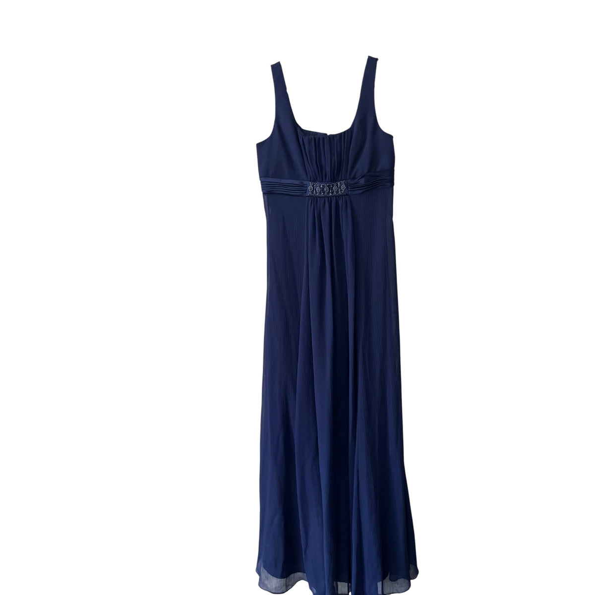 David's Bridal Marine Blue Empire Waist Maxi Dress Size 16