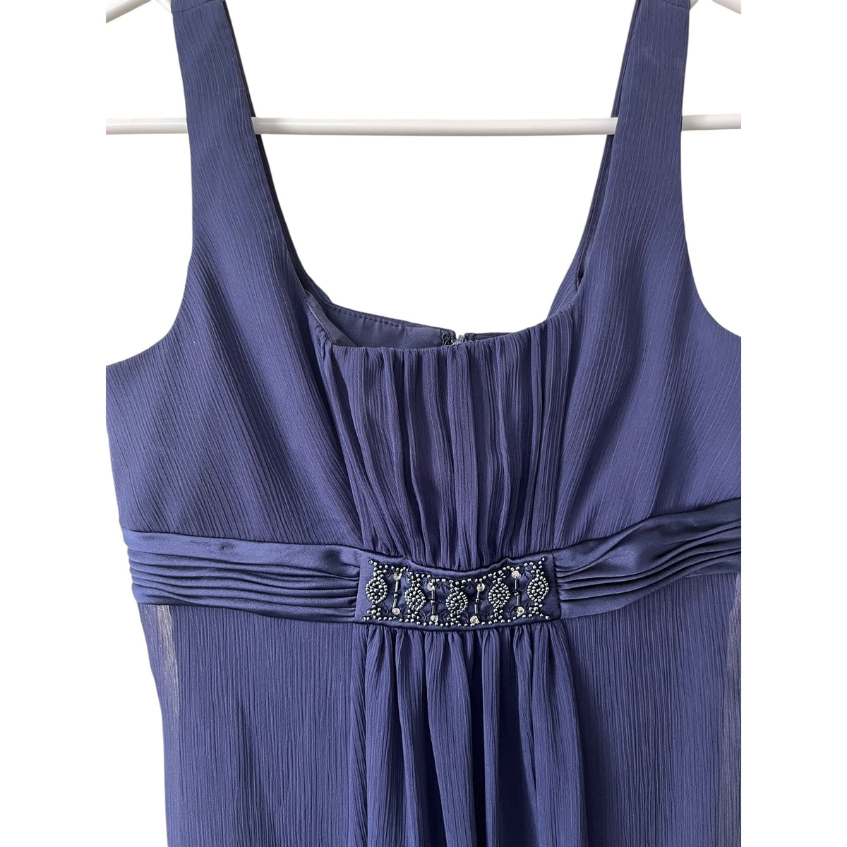 David's Bridal Marine Blue Empire Waist Maxi Dress Size 16