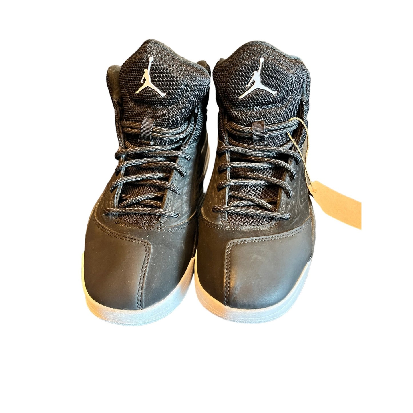 Retro Jordan New School BG Black/White Basketball Shoes Size 7.5 Stylish High-Top Design