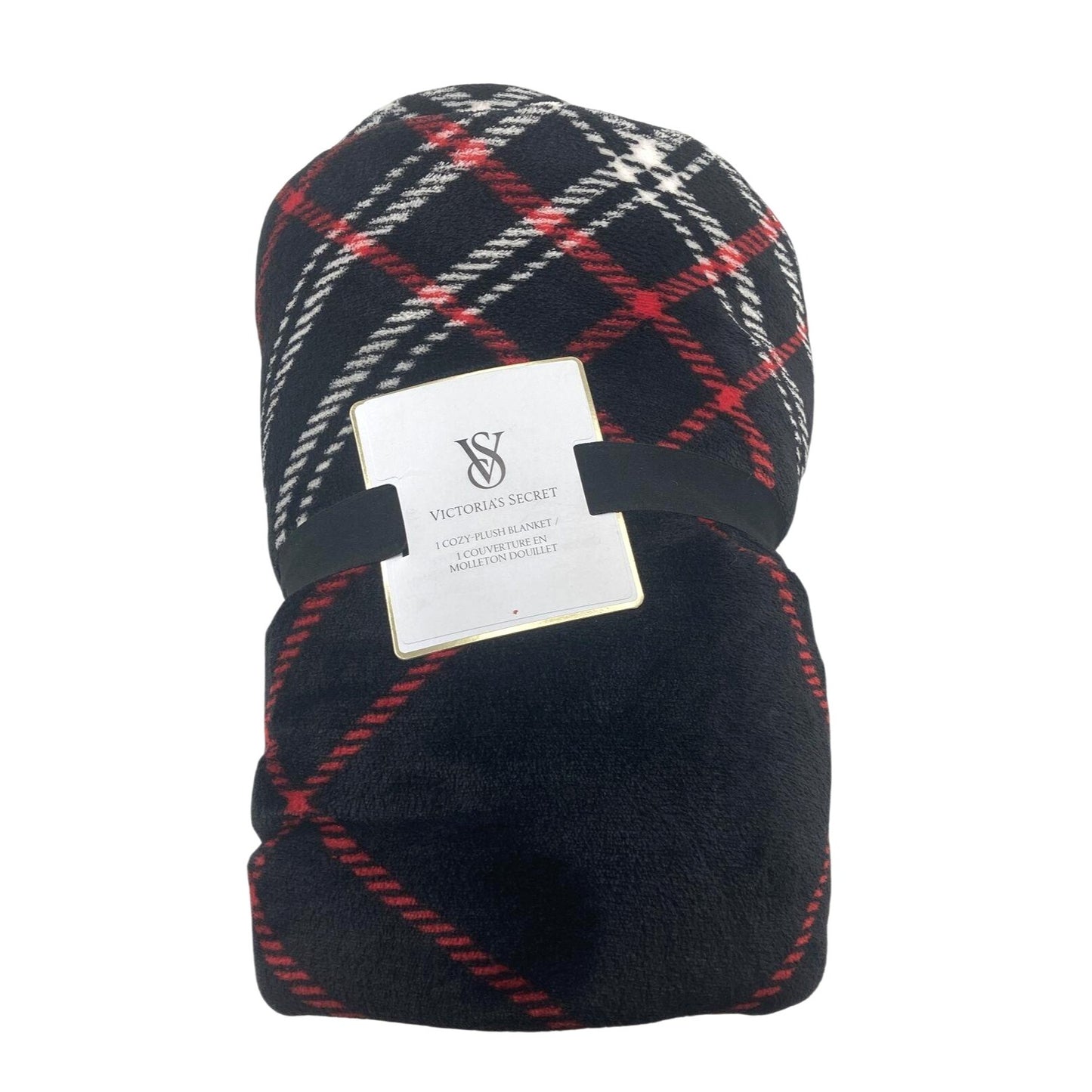 Victoria Secret Red/Black Plaid Cozy Plush Blanket