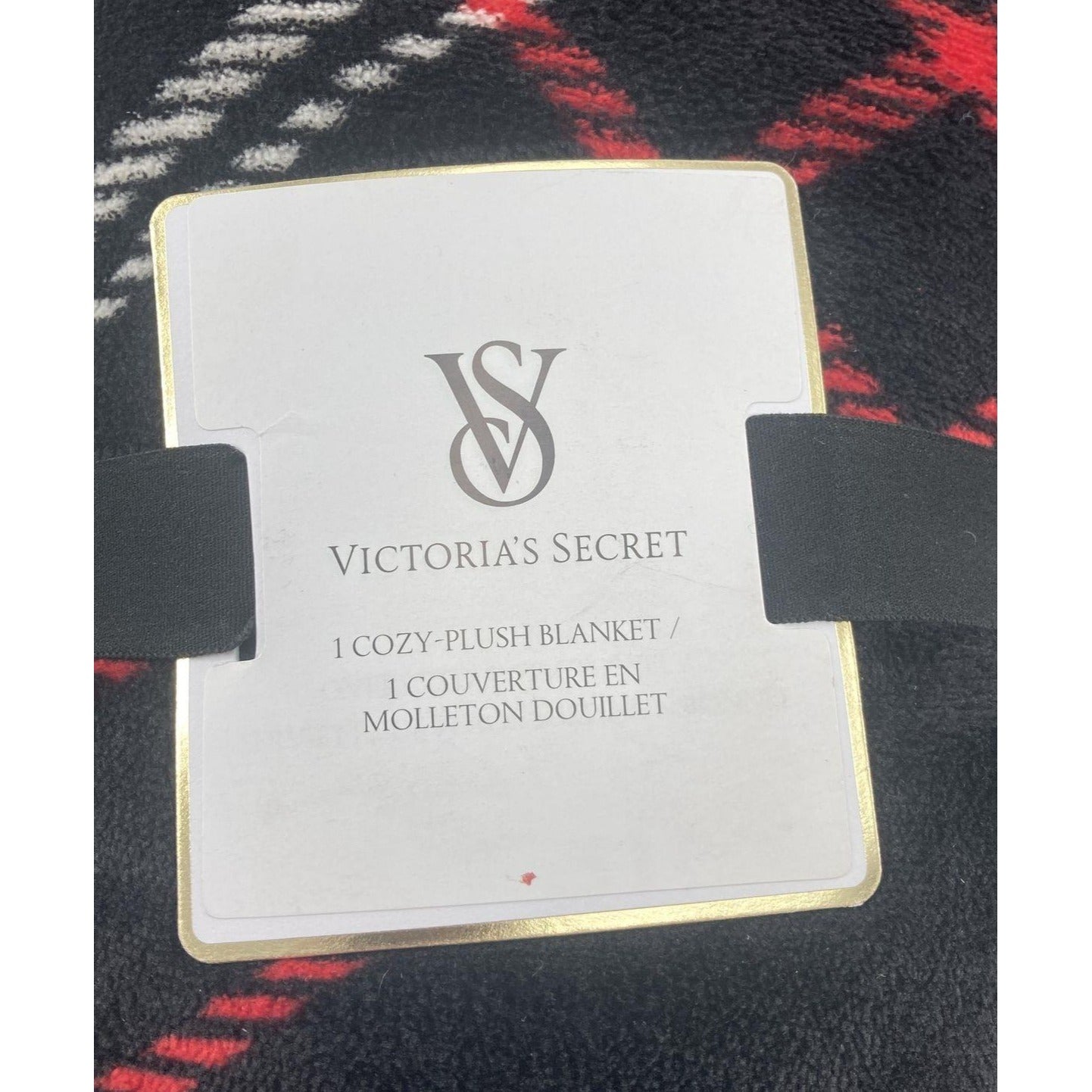 Victoria Secret Red/Black Plaid Cozy Plush Blanket