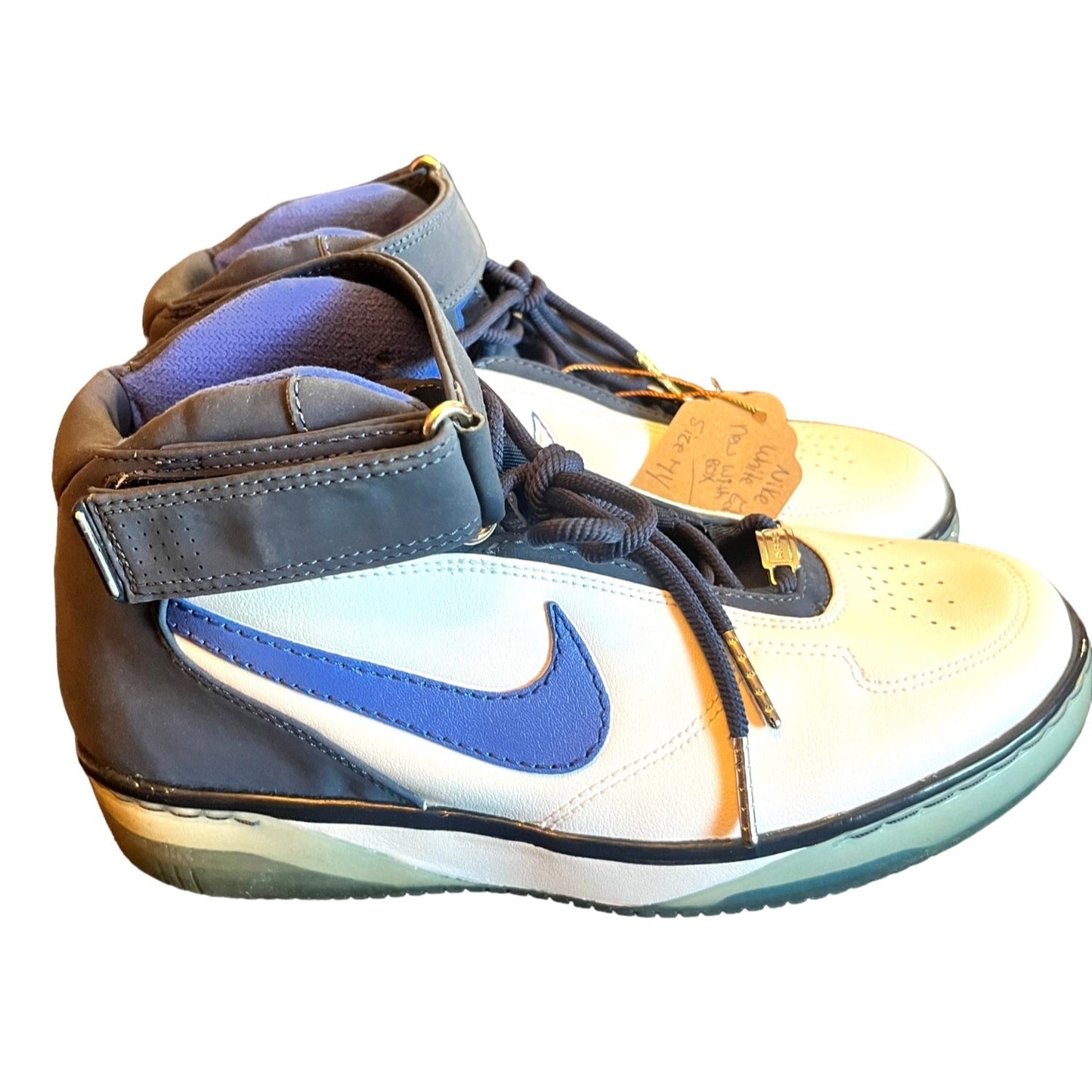 Nike Air Force Boy's 25 Royal White Edition Basketball Shoes Size 7Y NWB