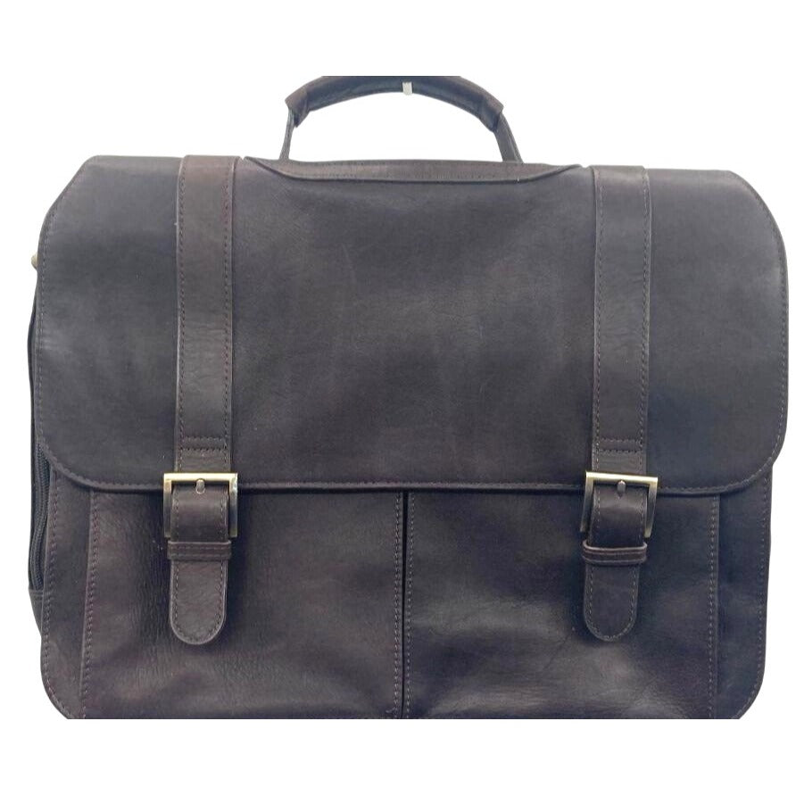 Protocol Dark Brown Genuine Leather Messenger Bag