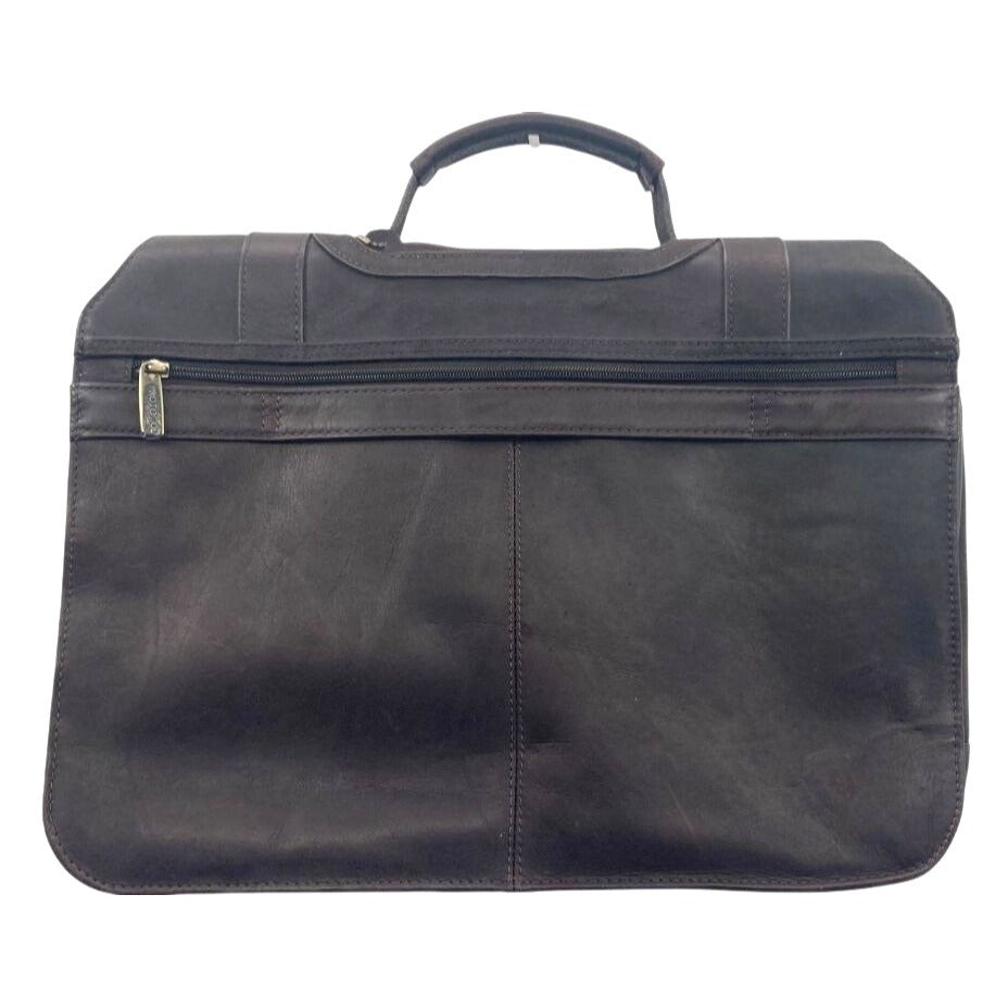 Protocol Dark Brown Genuine Leather Messenger Bag