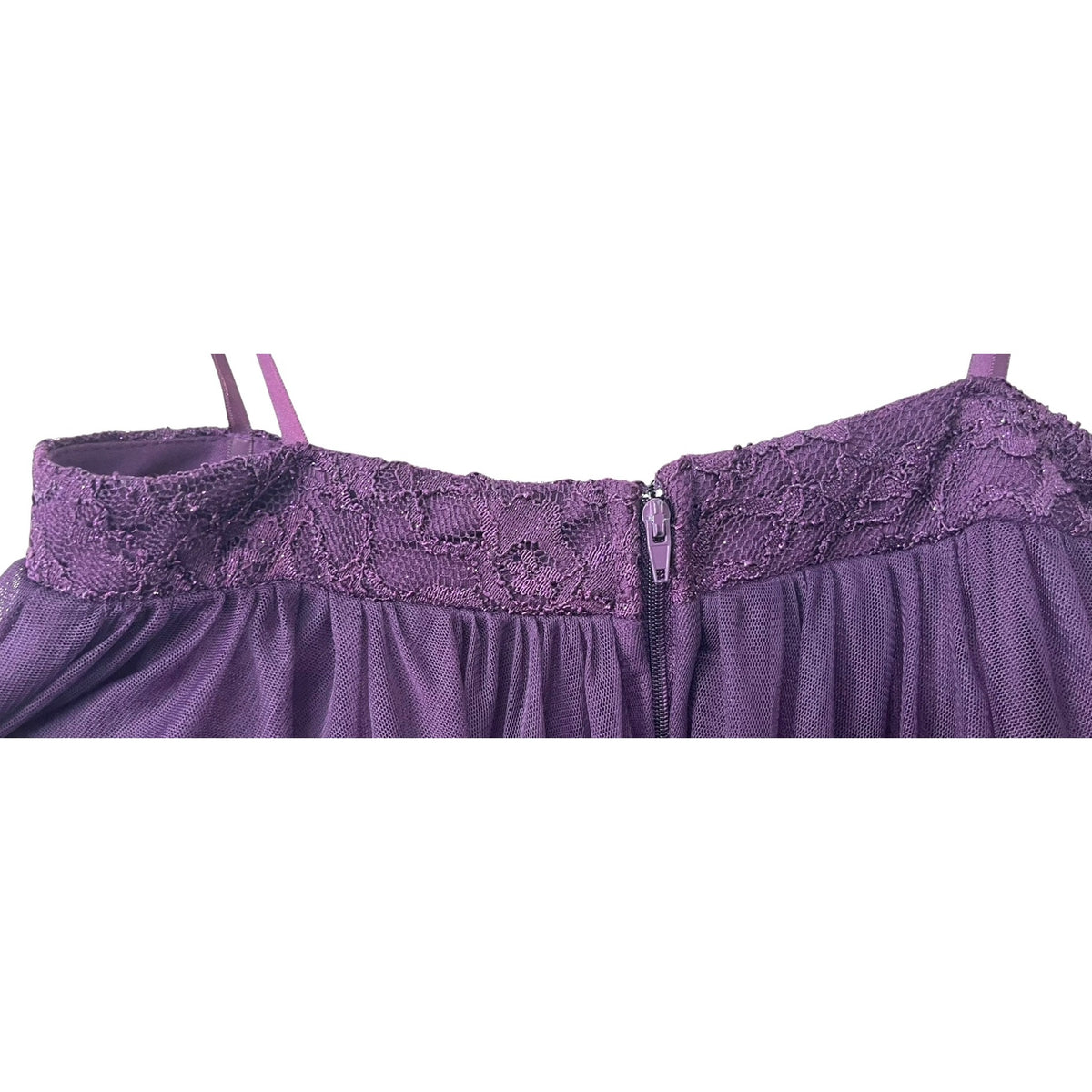 City Triangles Purple High-Low Tulle Layered Skirt Elegant Formal Wear SZ 1 NWT