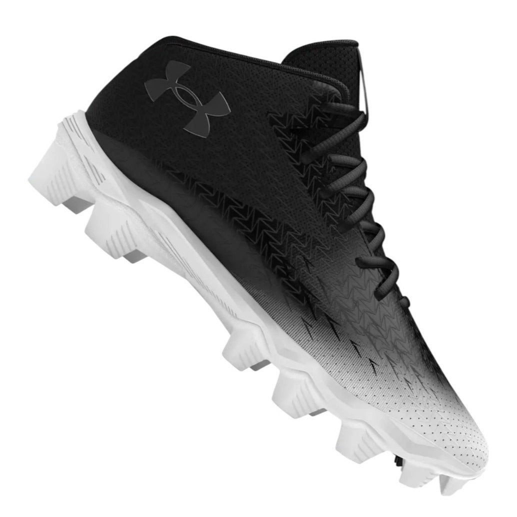 Under Armour Spotlight Franchise RM Football Cleats Black/White Size 11.5 Mens Durable Lightweight Design NWOB