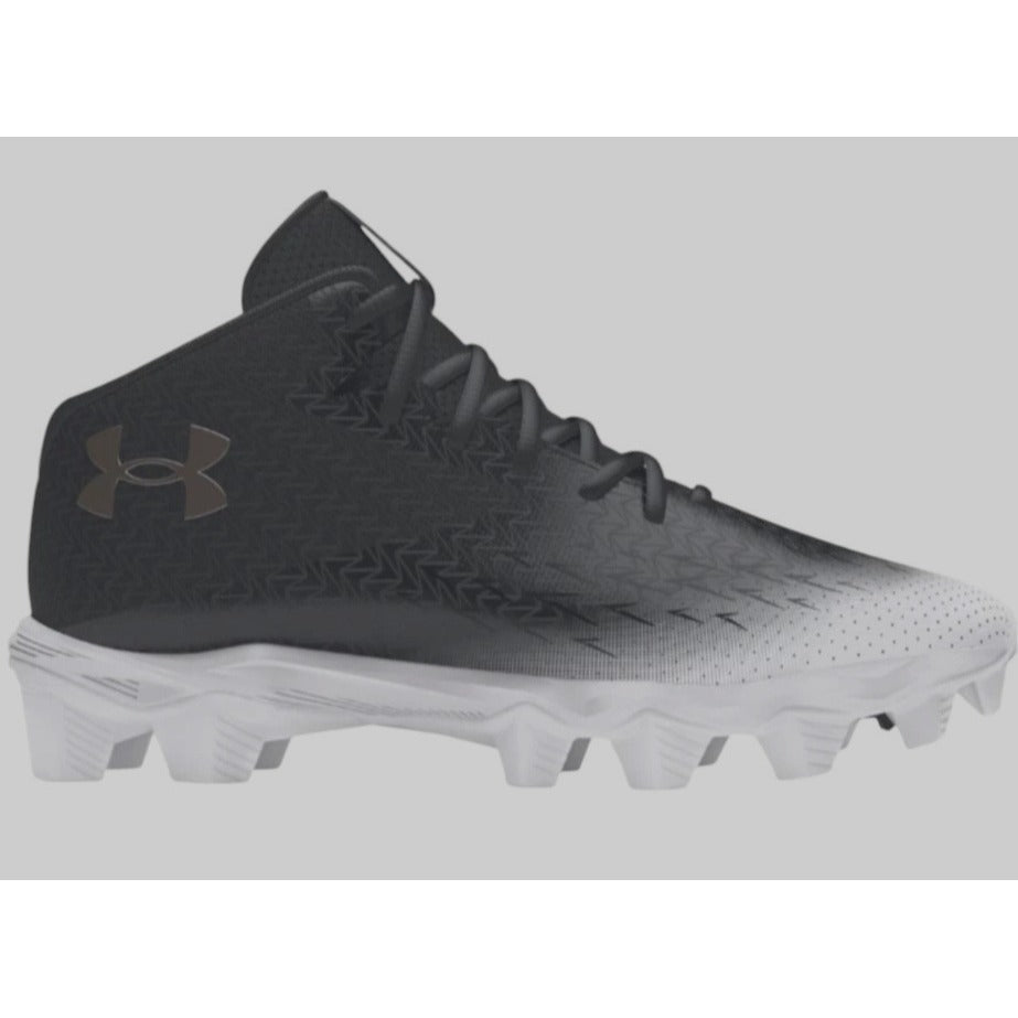 Under Armour Spotlight Franchise RM Football Cleats Black/White Size 11.5 Mens Durable Lightweight Design NWOB
