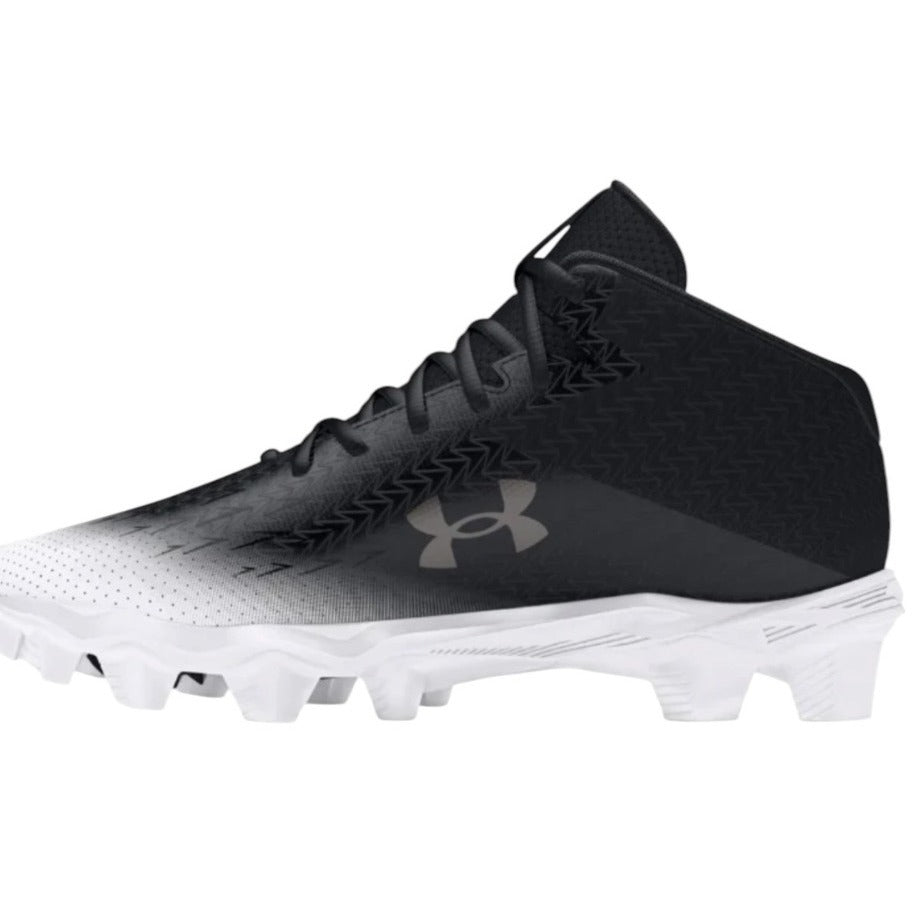 Under Armour Spotlight Franchise RM Football Cleats Black/White Size 11.5 Mens Durable Lightweight Design NWOB