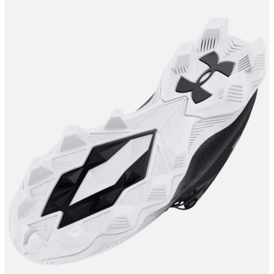 Under Armour Spotlight Franchise RM Football Cleats Black/White Size 11.5 Mens Durable Lightweight Design NWOB