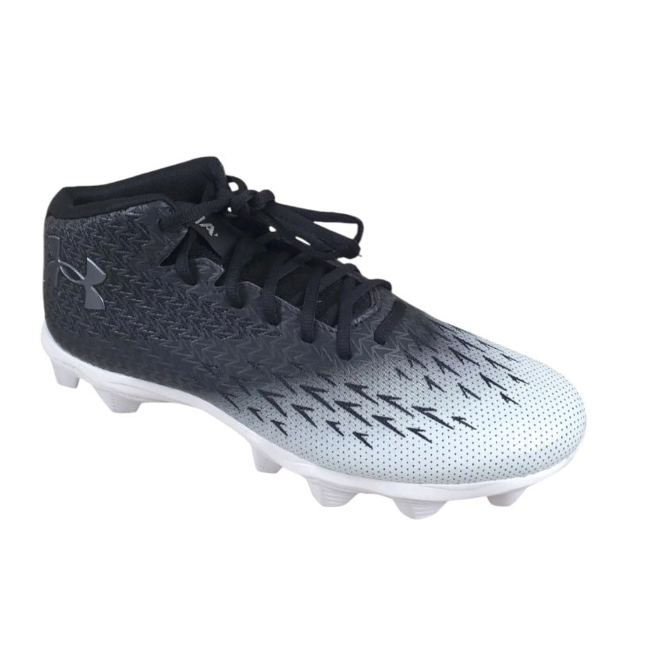Under Armour Spotlight Franchise RM Football Cleats Black/White Size 11.5 Mens Durable Lightweight Design NWOB