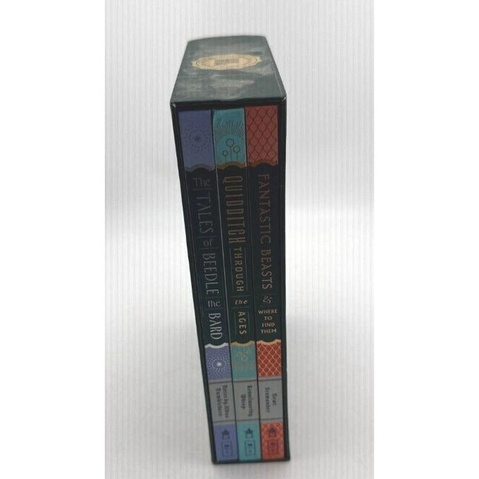 Hogwarts Library Box Set By J.K. Rowling Featuring 3 Books: Fantastic Beasts Quidditch Tales Of Beedle The Bard