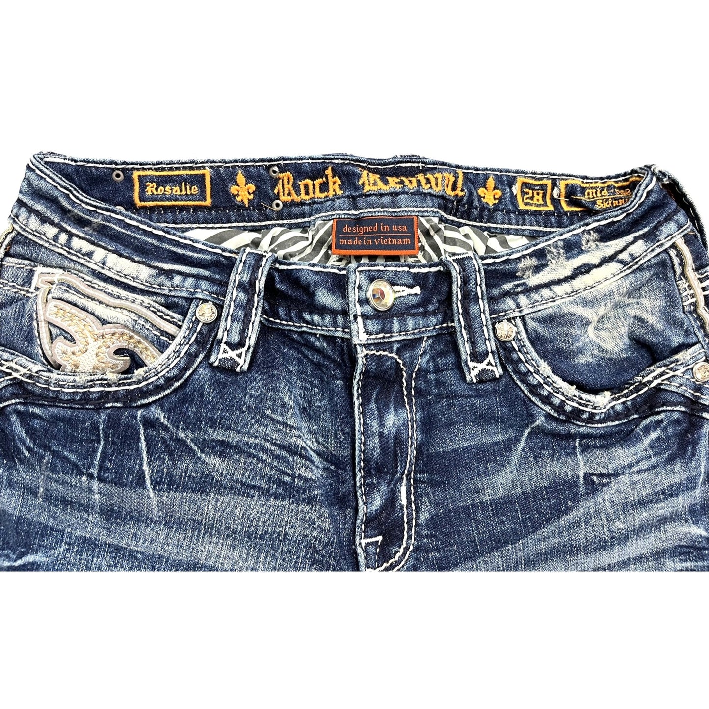 Rock Revival Rosalie Skinny Jeans Women's Size 26