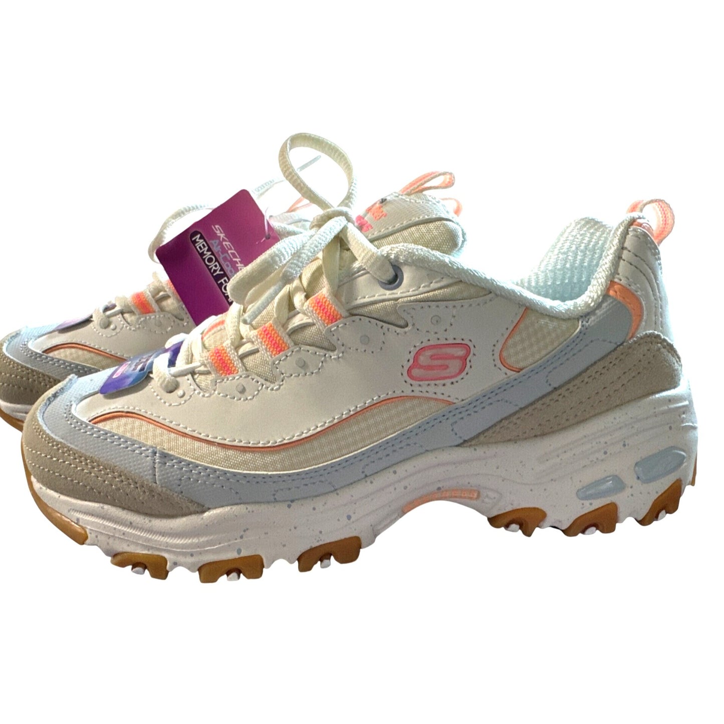 Skechers Women's D'Lites Bold Views Size 6 Memory Foam Athletic Shoes NEW
