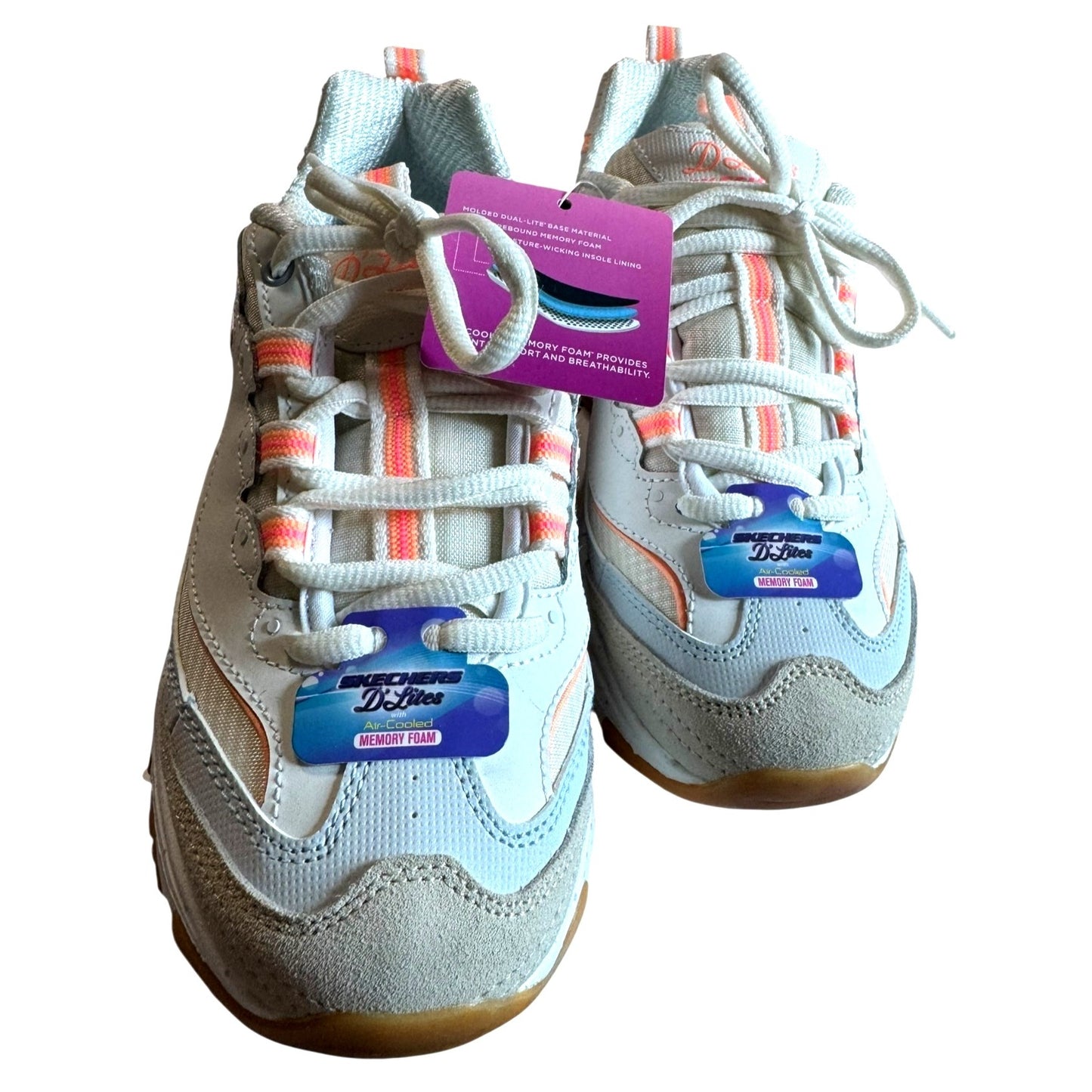 Skechers Women's D'Lites Bold Views Size 6 Memory Foam Athletic Shoes NEW