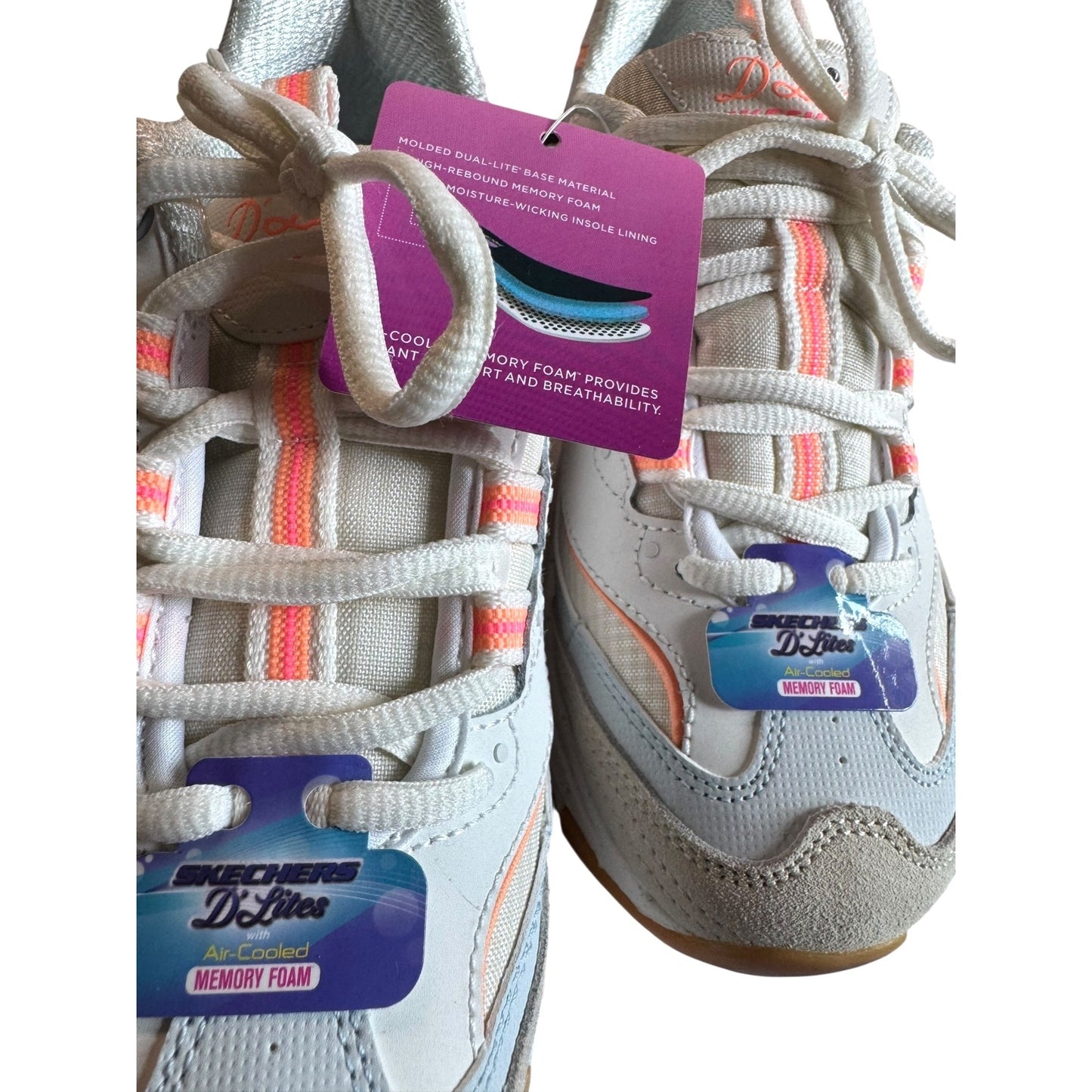 Skechers Women's D'Lites Bold Views Size 6 Memory Foam Athletic Shoes NEW
