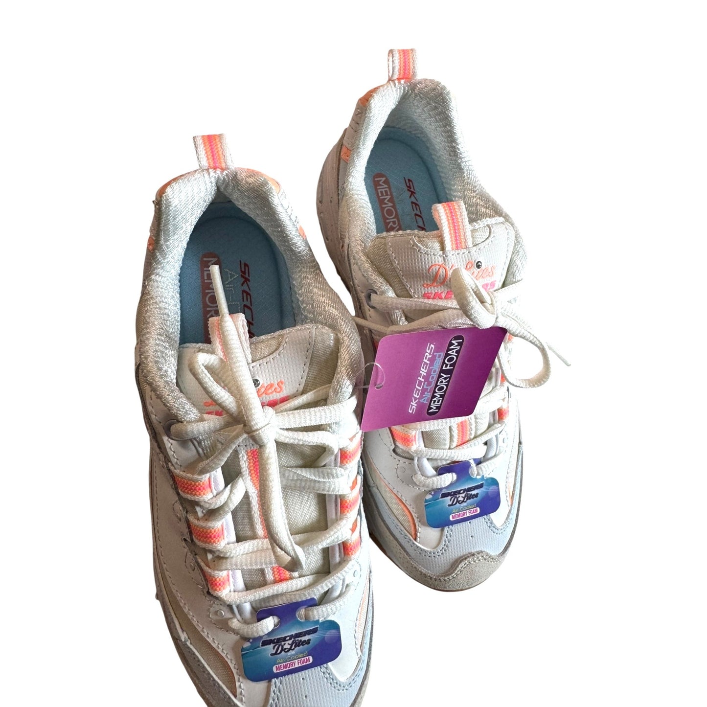 Skechers Women's D'Lites Bold Views Size 6 Memory Foam Athletic Shoes NEW