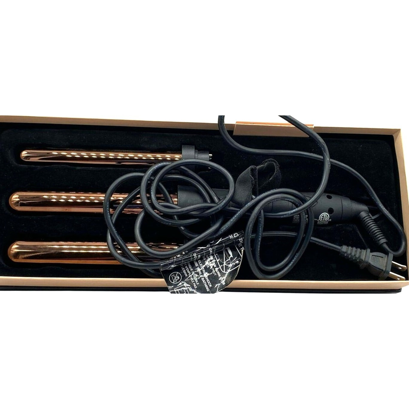 FoxyBae Wanderlux 32mm Curling Wand Rose Gold Interchangeable Set