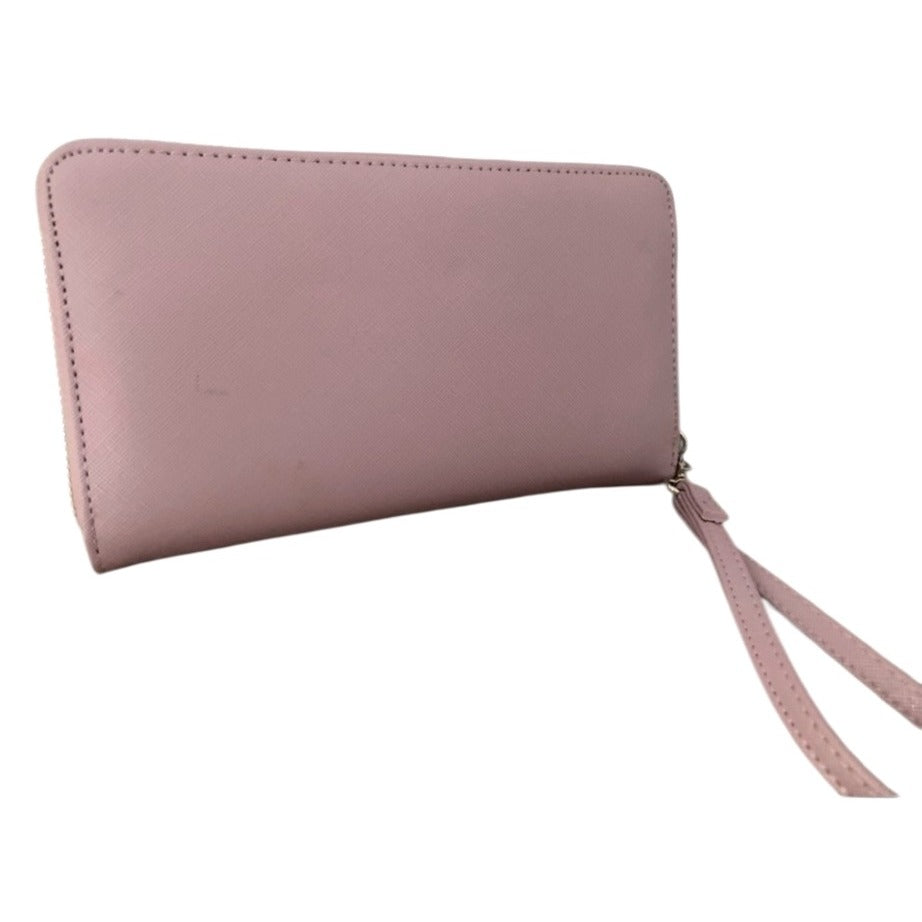 Betsey Johnson Lavender Bow Wristlet Wallet With Zipper Closure & Card Slots NWOT