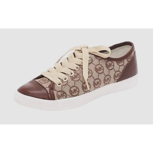 Michael Kors Brown Logo Lace-Up City Sneakers Women's Size 6