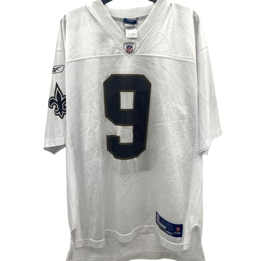 NFL Reebok New Orleans Saints Drew Brees Jersey White #9 Size L