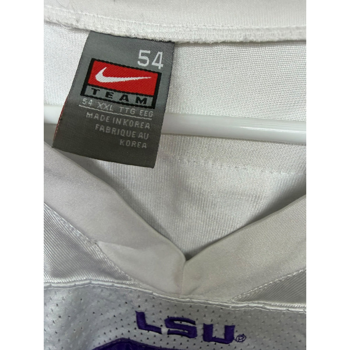 Nike LSU Tigers #9 Jefferson Jersey XXL White Purple Football Team Edition