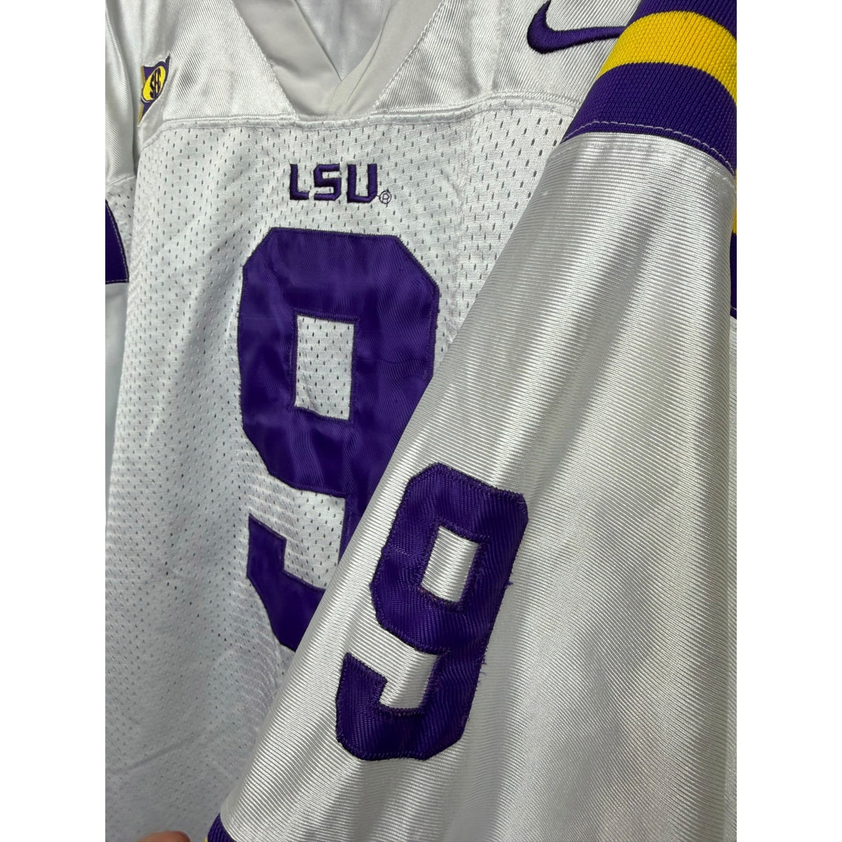 Nike LSU Tigers #9 Jefferson Jersey XXL White Purple Football Team Edition