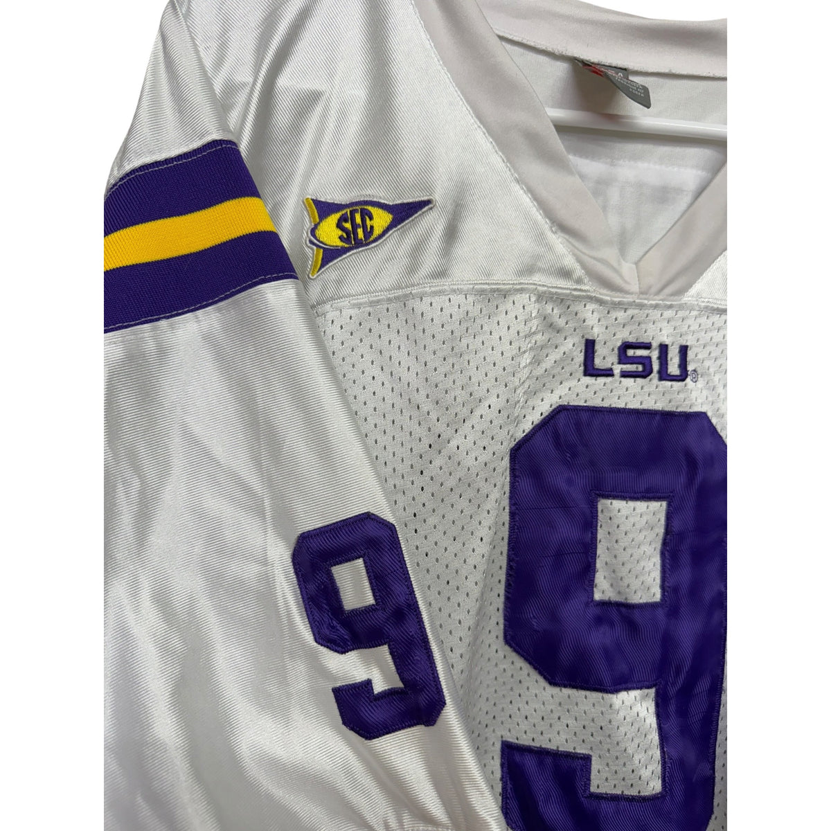 Nike LSU Tigers #9 Jefferson Jersey XXL White Purple Football Team Edition