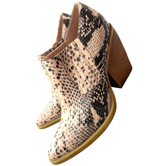 Silent D Booties Nude Python Size 39