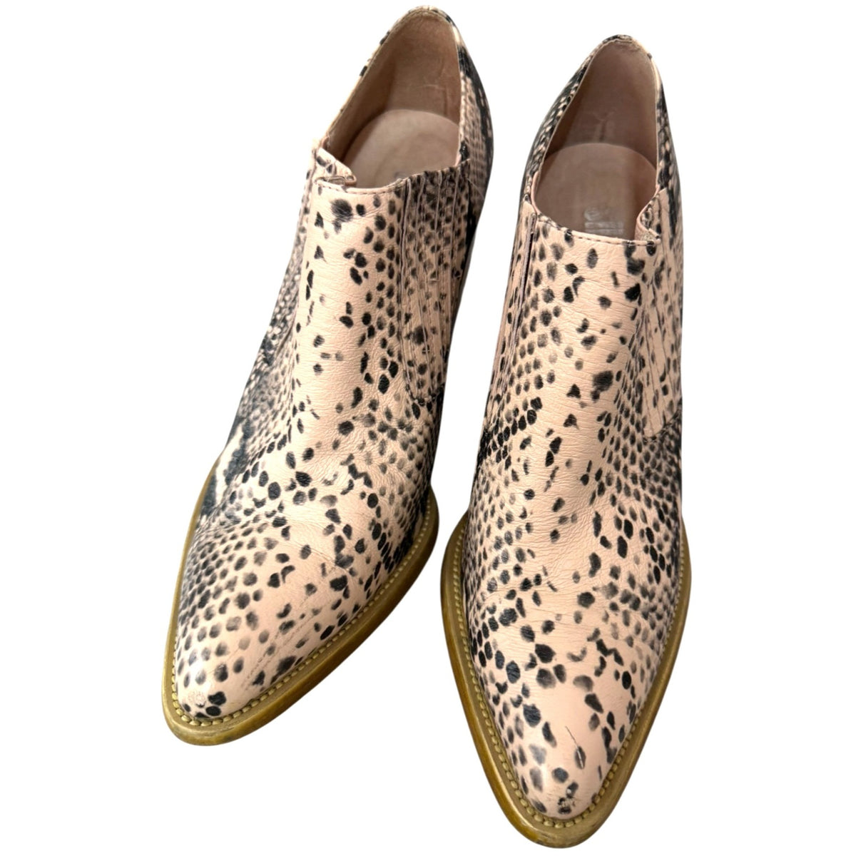 Silent D Booties Nude Python Size 39