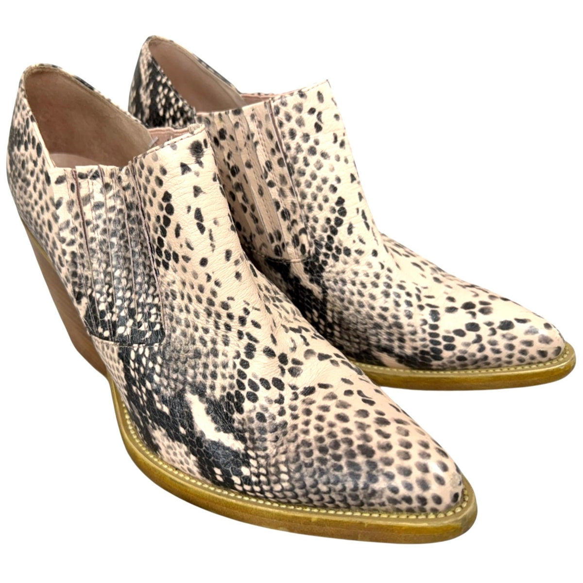 Silent D Booties Nude Python Size 39