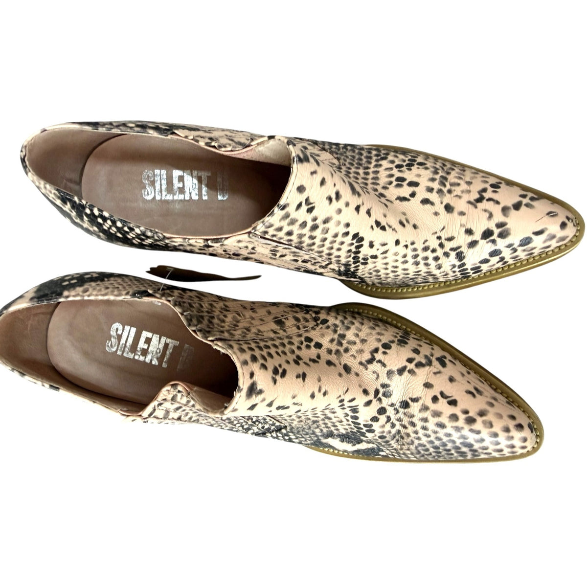 Silent D Booties Nude Python Size 39